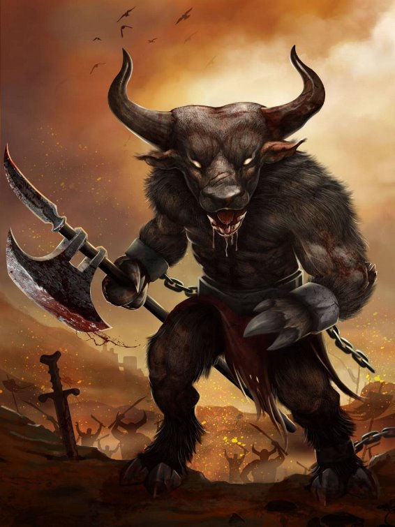 Minotaur the most famous monsters in Ancient Greek mythology