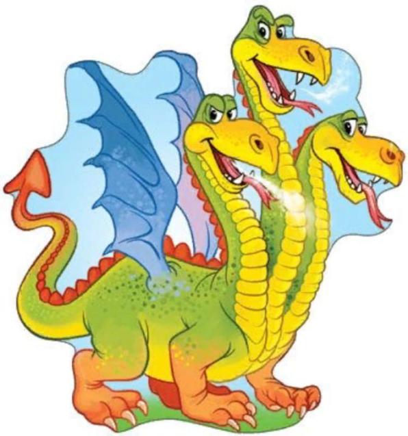 Gorynych the Dragon has many heads — Russian fairy tale character